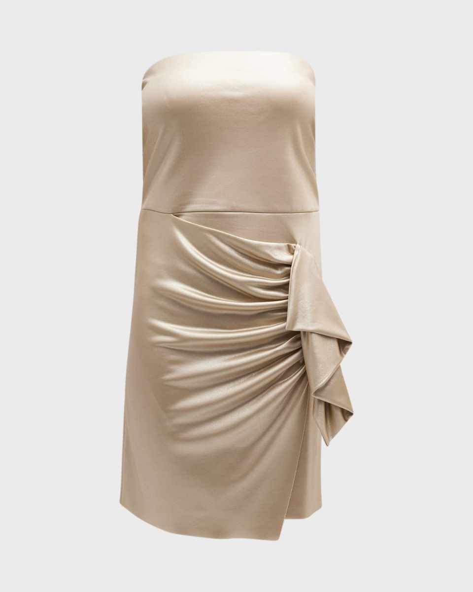 Cesaria Splendid Strapless Ruffle Dress